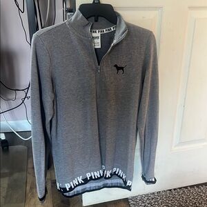 PINK Victoria's Secret Gray Zip-Up Sweater for Men